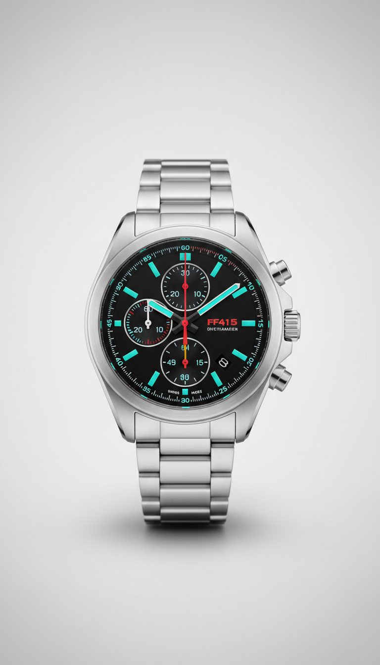 Stainless Steel Chronograph Bold Dial